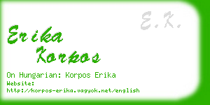 erika korpos business card